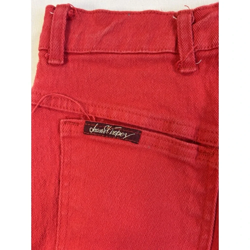 Vintage 80s/90s Jean St. Tropez Women's 11 Red Denim Skirt Y2K Indie Sleaze USA